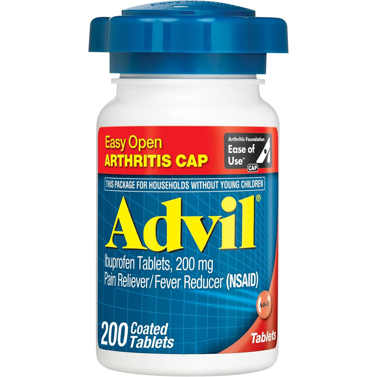 Advil Pain Reliever and Fever Reducer, Pain Relief Medicine with Ibuprofen 200mg for Joint Pain, Muscle Ache and Minor Arthritis Pain Relief