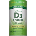 Nature's Truth Vitamin D3 2000 IU | 300 Softgels | High Potency Formula