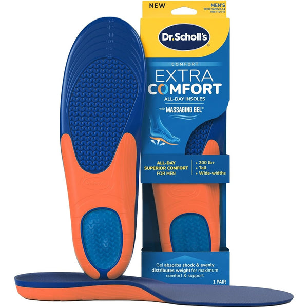 Dr. Scholl’s Extra Comfort Support Insoles Men, Shoe Inserts, 1 Pair