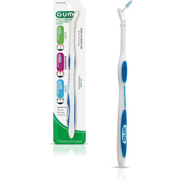 GUM Proxabrush Permanent Handle Refills, 4 Pack