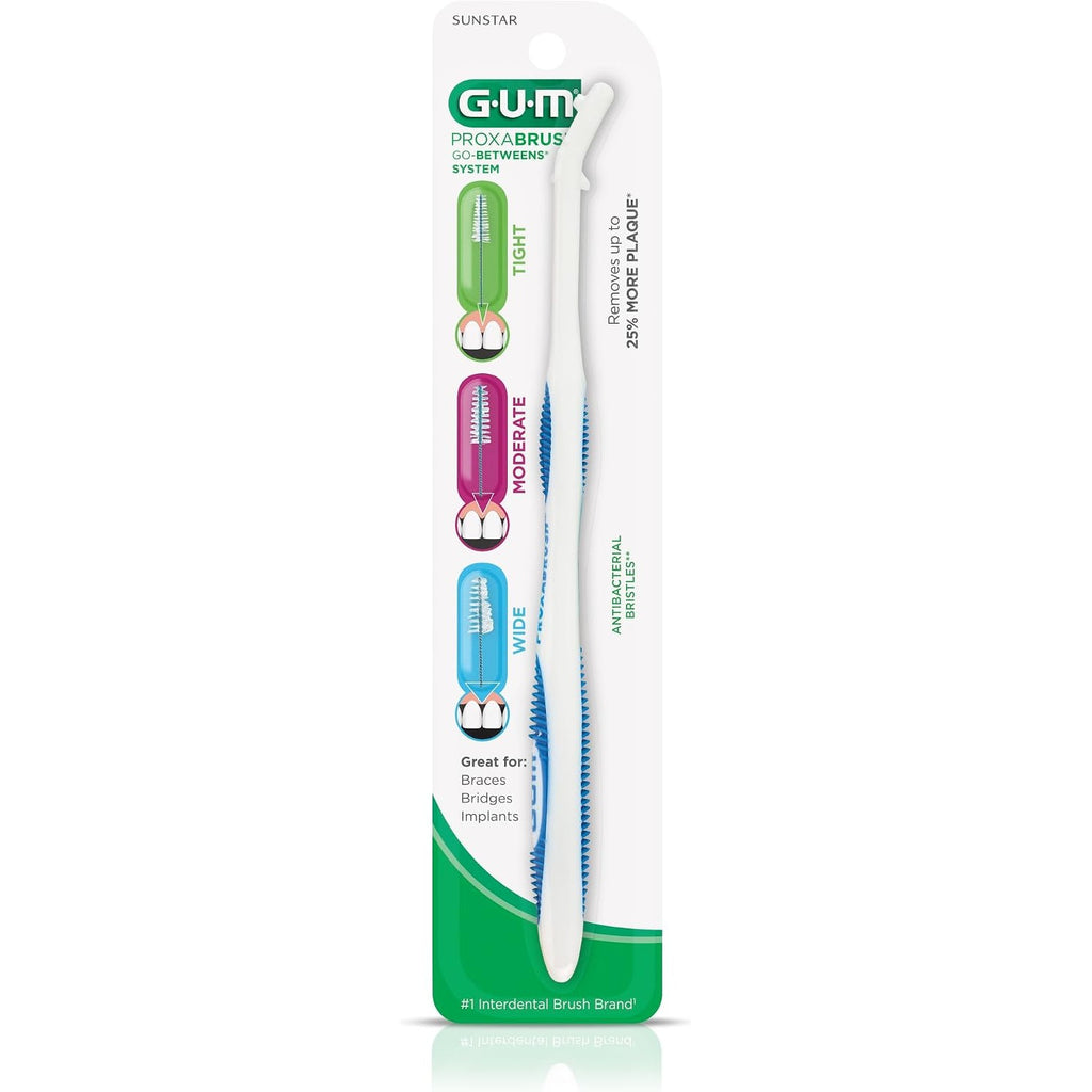 GUM Proxabrush Permanent Handle Refills, 4 Pack