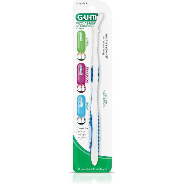 GUM Proxabrush Permanent Handle Refills, 4 Pack