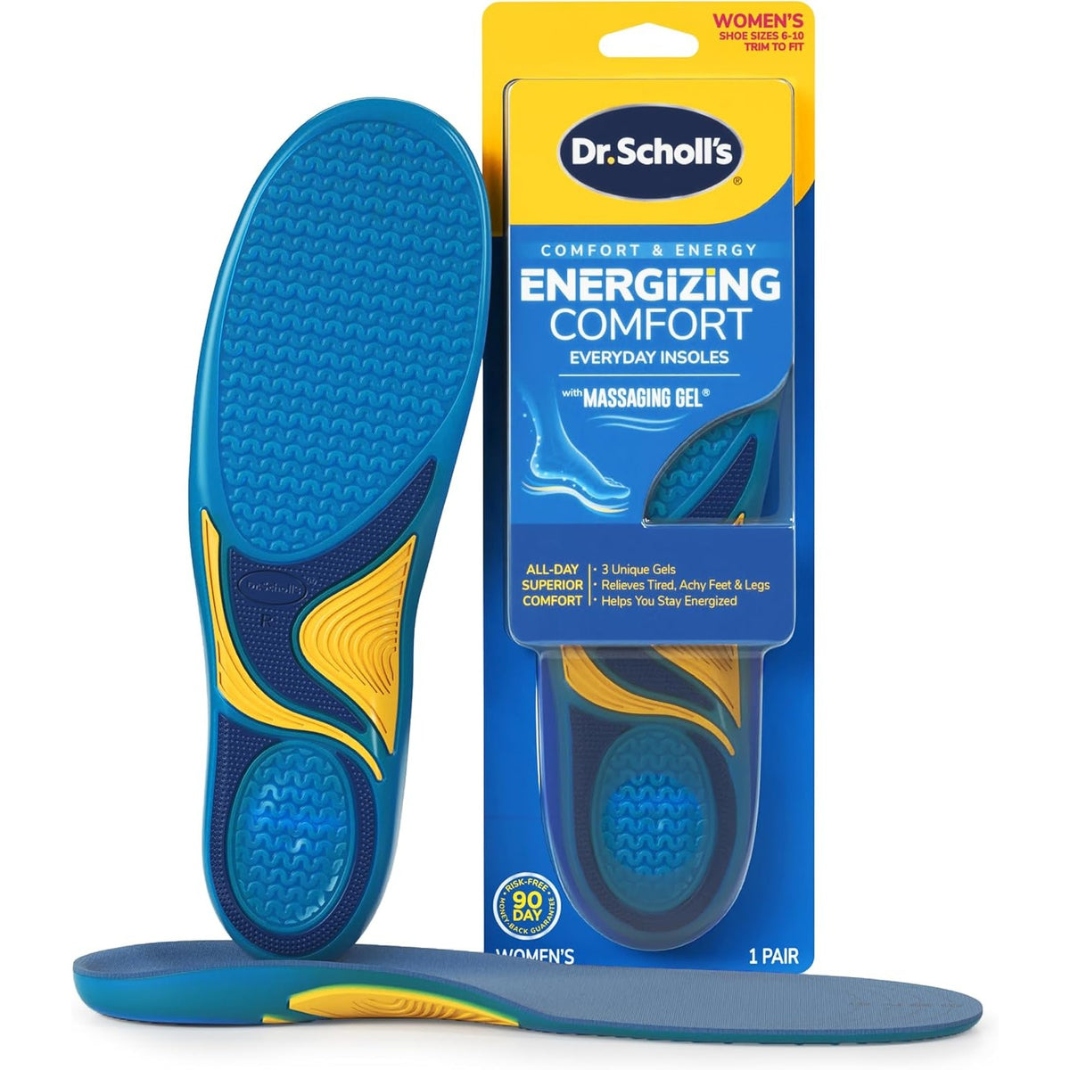 Dr. Scholl’s Energizing Comfort Shoe Inserts for Women with Arch Support