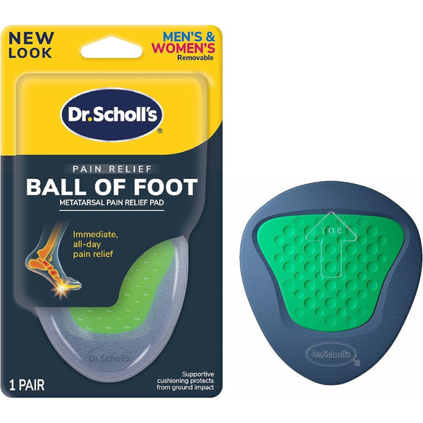 Dr. Scholl's Ball of Foot Pads, Metatarsal Foot Pads for Women and Men