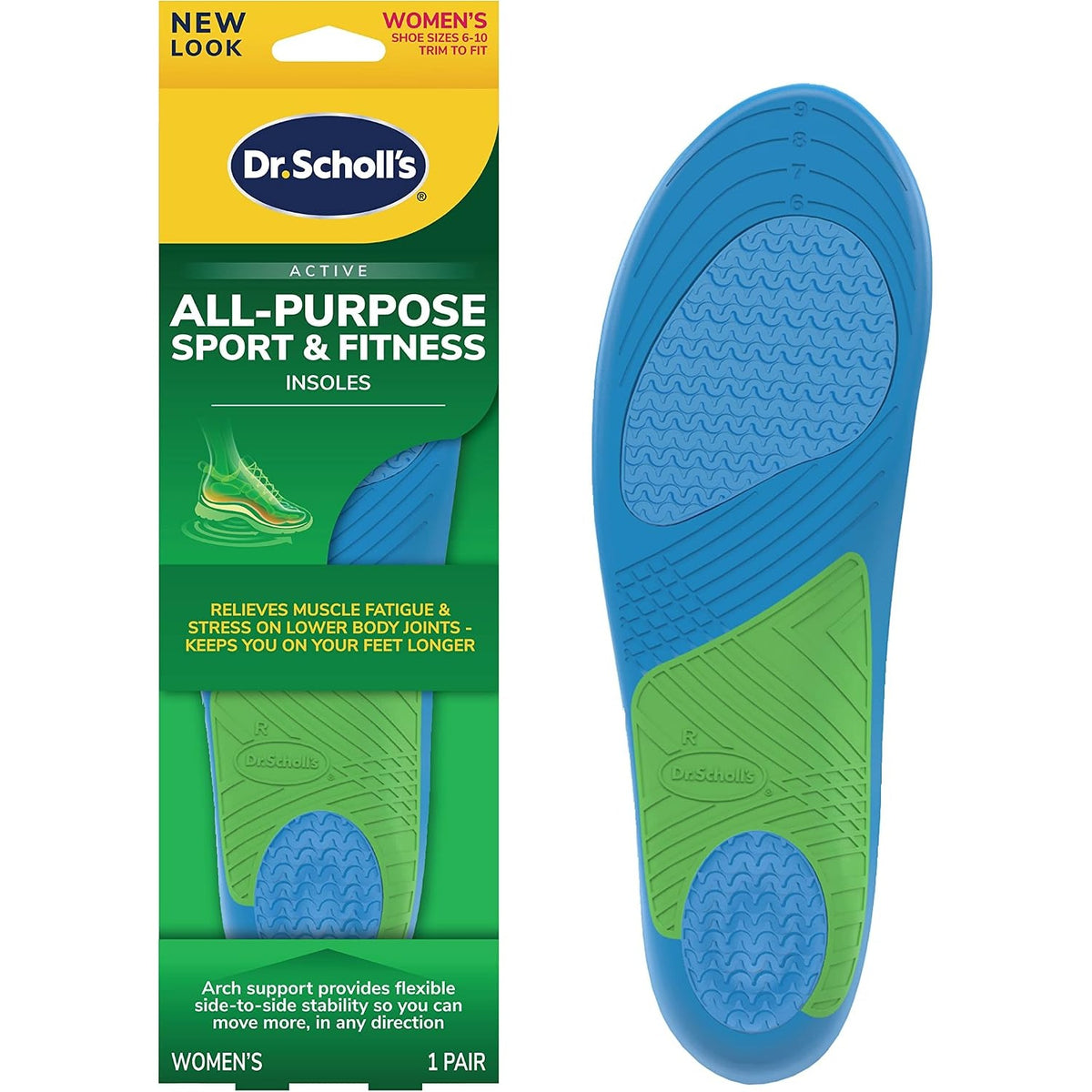 Dr. Scholl’s Sport Insoles Arch Support Inserts for Women, Shoe Inserts