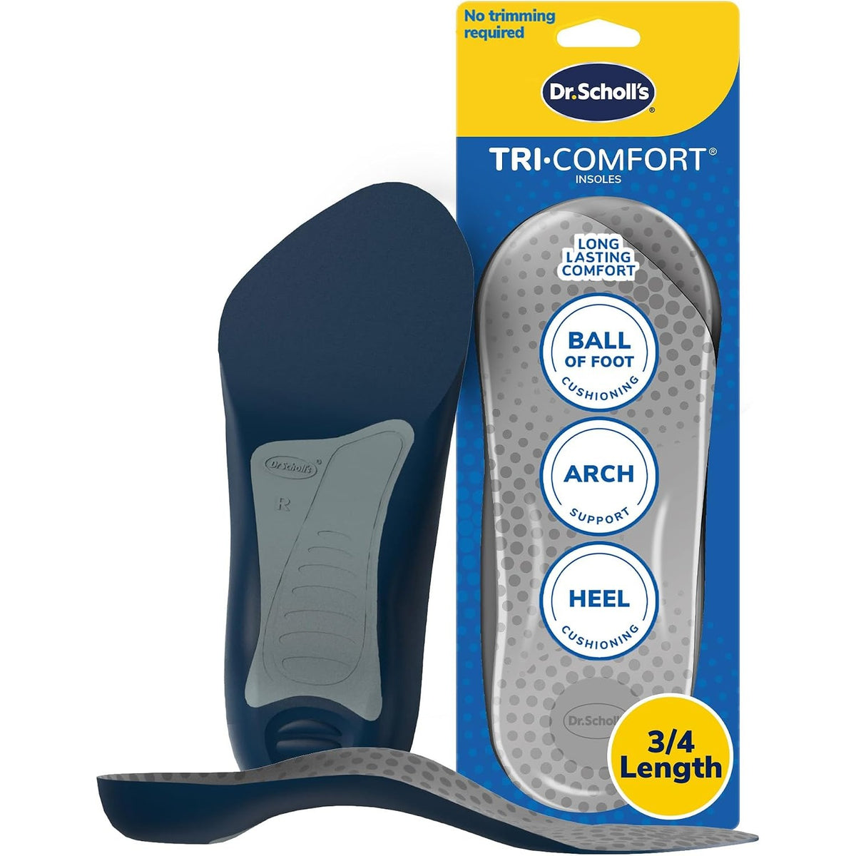 Dr. Scholl's Tri-Comfort Shoe Insoles, Shoe Inserts for Men, Size 8-14