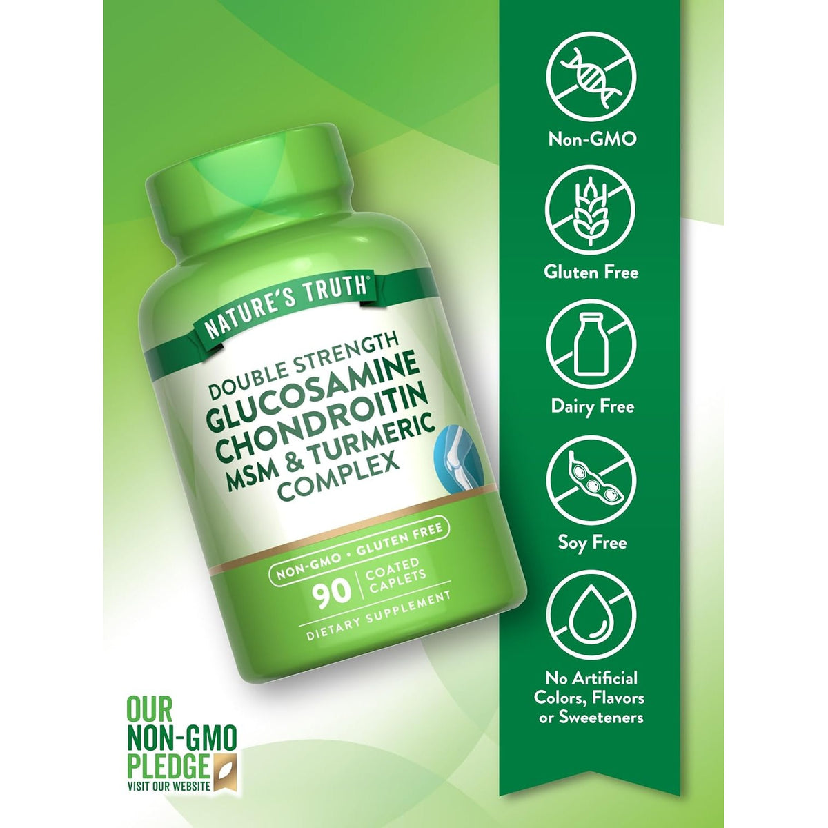 Nature's Truth Glucosamine Chondroitin MSM Complex | 90 Caplets