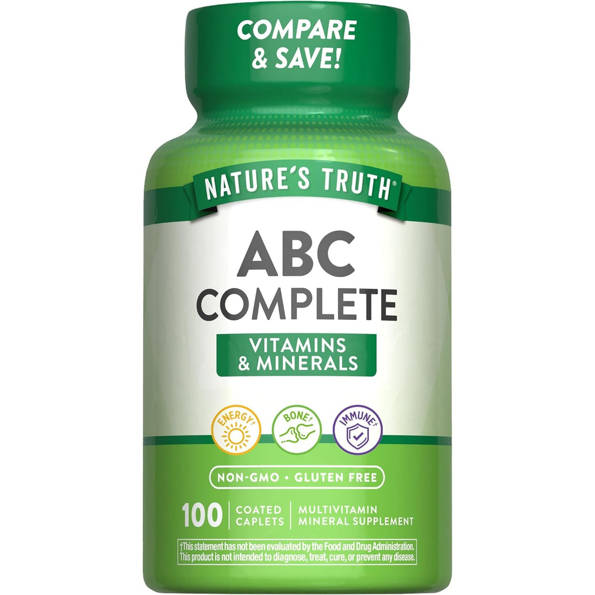 Nature's Truth ABC Complete Multivitamin Supplement for Men and Women