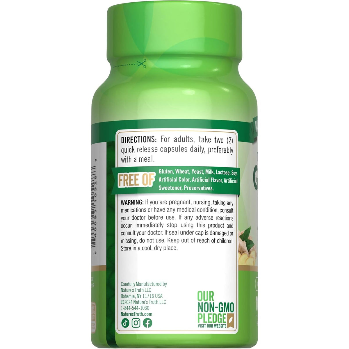 Nature's Truth Ginger Root Capsules | 100 Count | from Ginger Root Extract