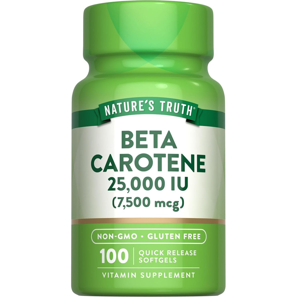 Nature's Truth Beta Carotene | 25000 IU | 100 Softgels