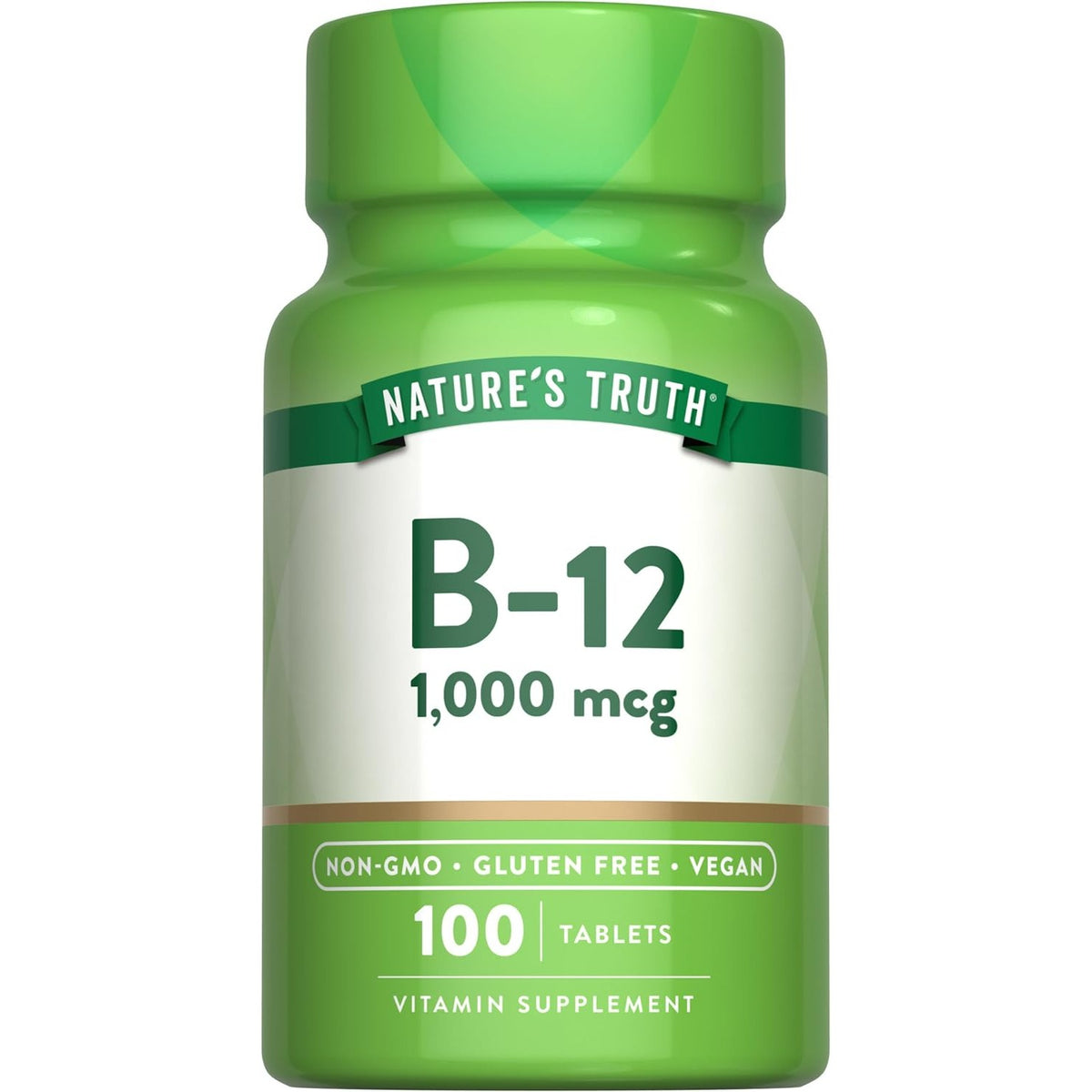 Nature's Truth Vitamin B12 1000 mcg Tablets | 100 Count | for Men & Women