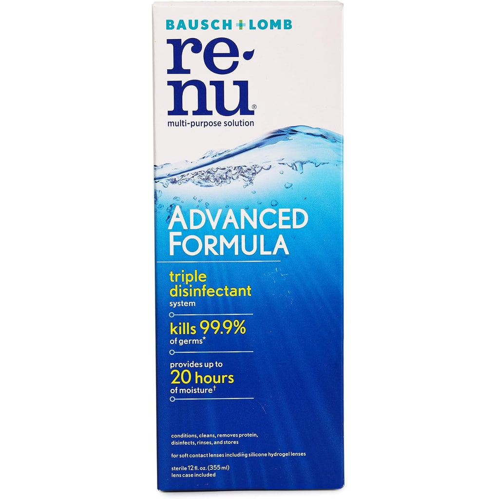 Renu Advanced Multi-Purpose Contact Lens Solution with Case, 12 Fl oz