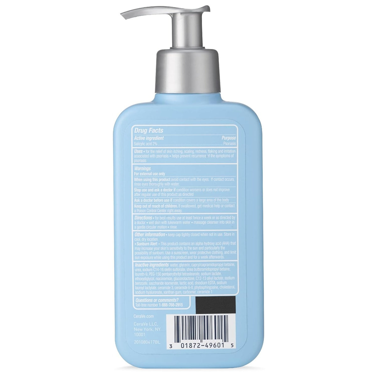 CeraVe Psoriasis Cleanser with Salicylic Acid and Lactic Acid, 8oz