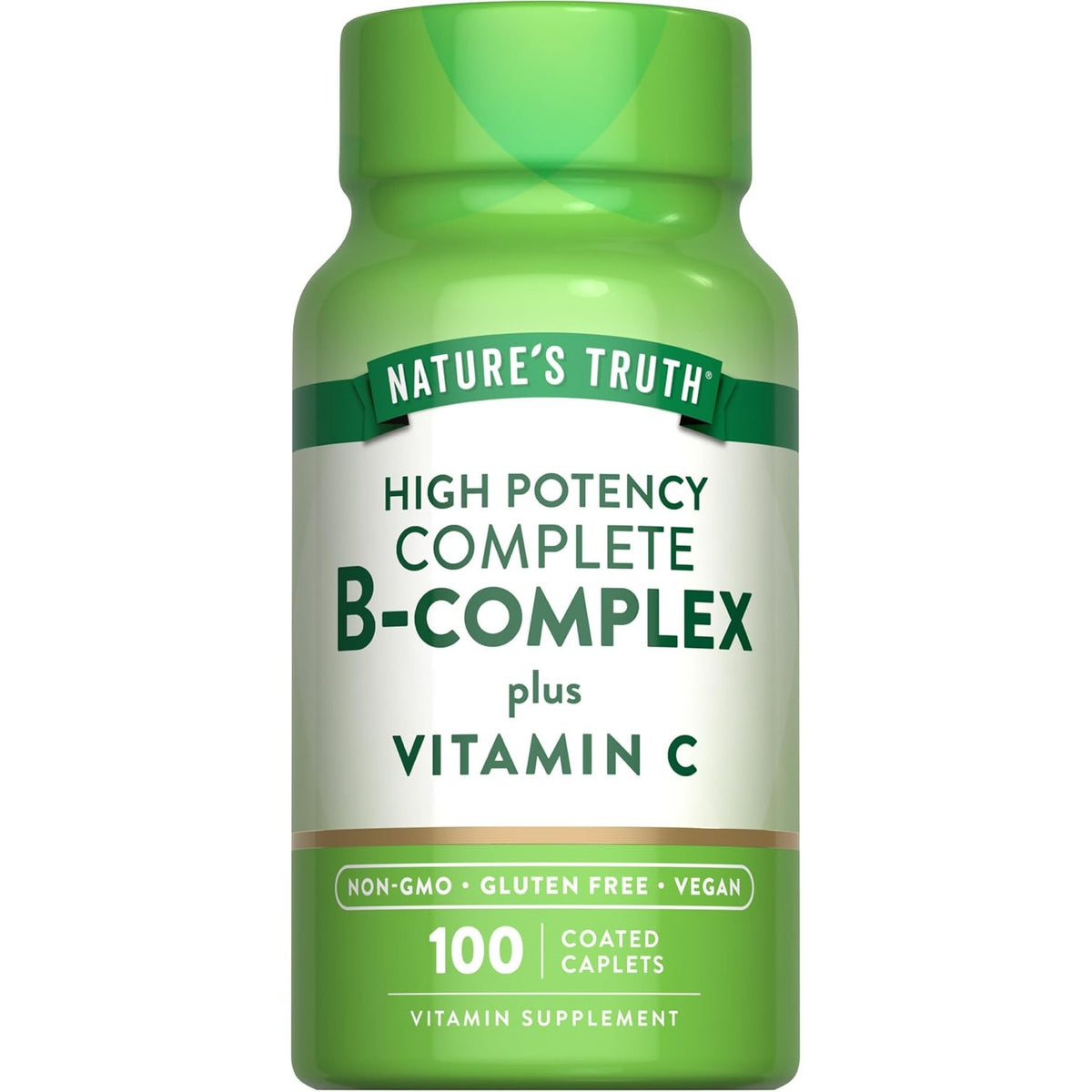 Nature's Truth B-Complex Plus Vitamin C Vitamin Supplement - 100 Caplets