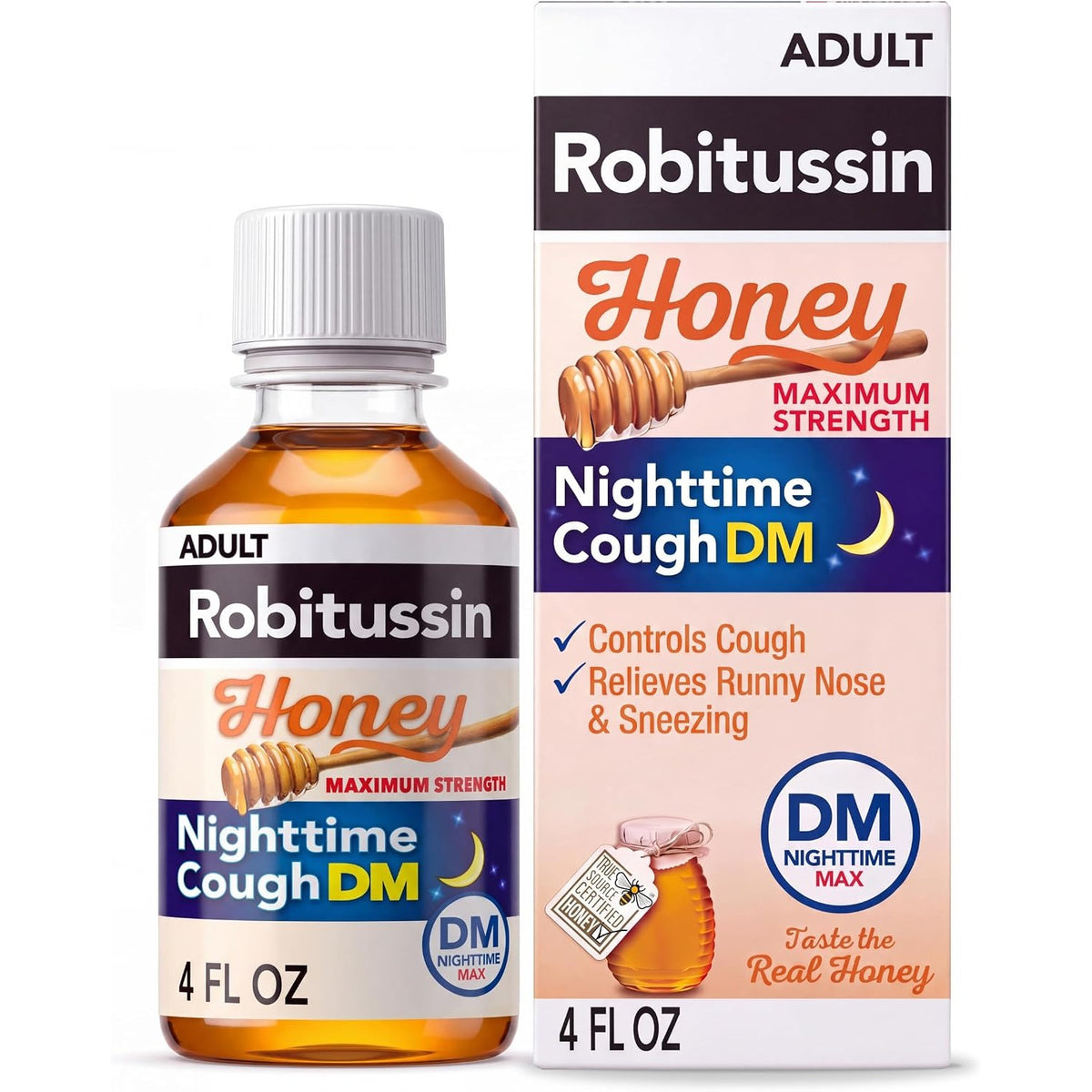Robitussin Honey Nighttime Cough DM Max, 4 fl oz