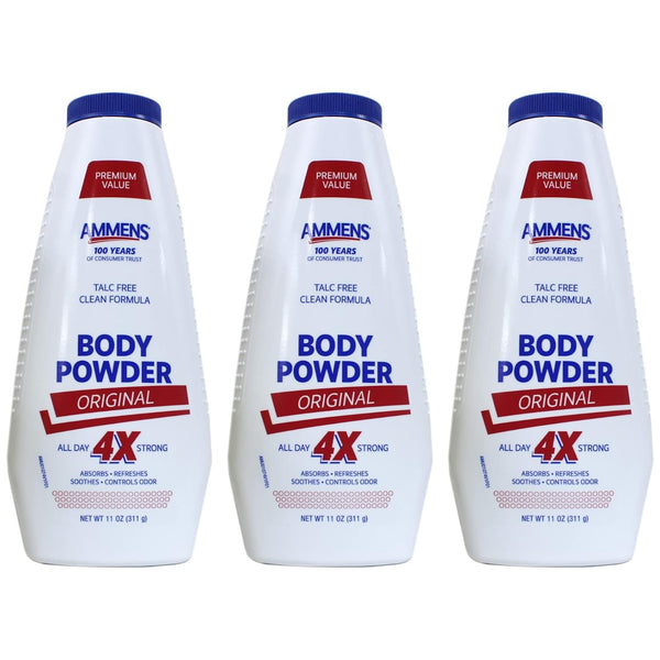 Ammens Original Body Powder - Talc Free Body Powder with Naturally Derived Cornstarch - Free from Dye and Parabens - Soothes Itchy Skin - 11 oz