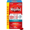 MegaRed Omega-3 Blend Total Body + Refresh 500mg Softgels, (65 Count in a Bottle), Easily Absorbed Krill Oil, to Support Your Heart, Joints, Brain