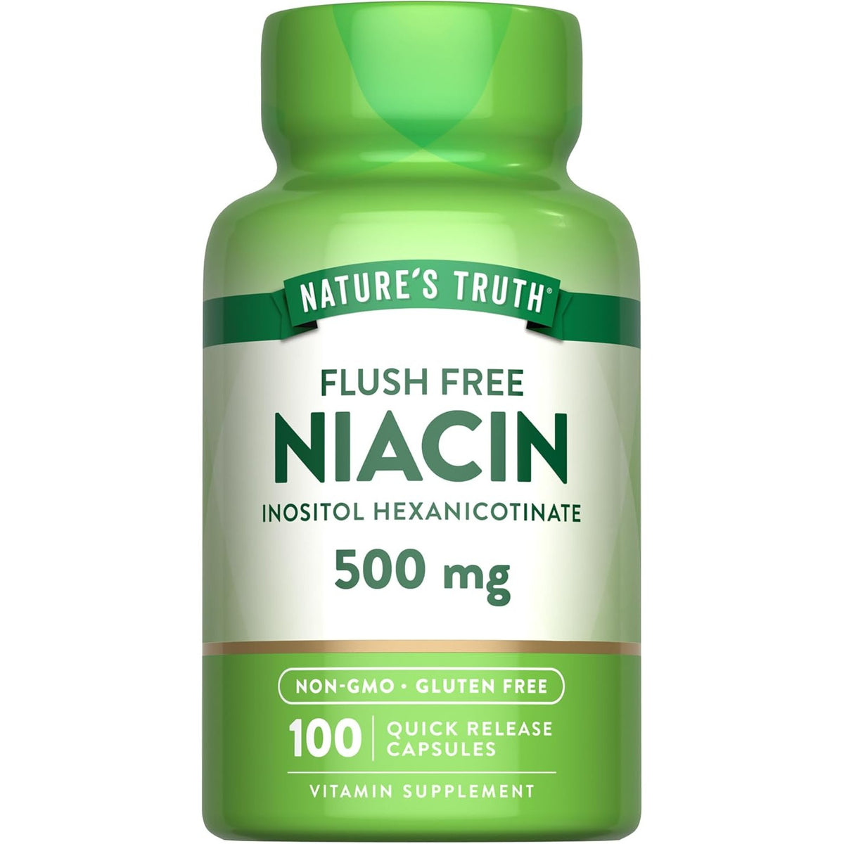 Nature's Truth Flush Free Niacin | 500mg | 100 Capsules