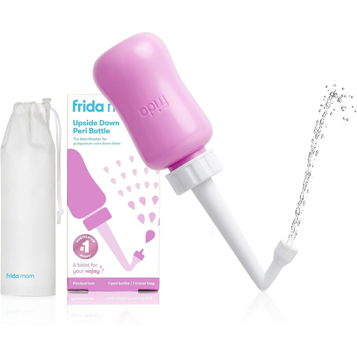 Frida Upside Down Peri Bottle for Postpartum Care, Portable Bidet