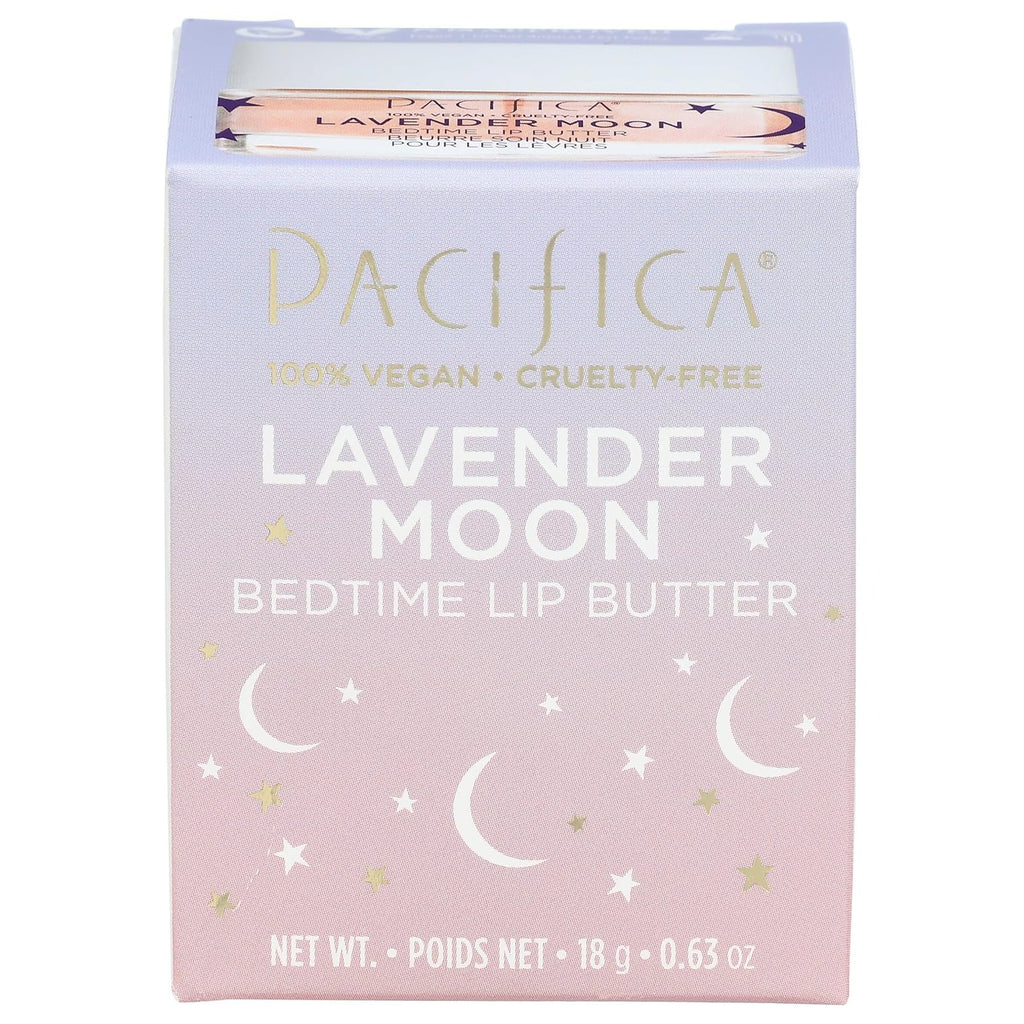 Pacifica Lavender Moon Lip Mask – Hydrating Bedtime Lip Treatment for Dry, Wrinkled Lips, Shea & Jojoba, Vegan Cruelty-Free Lip Repair, 0.63 Ounce