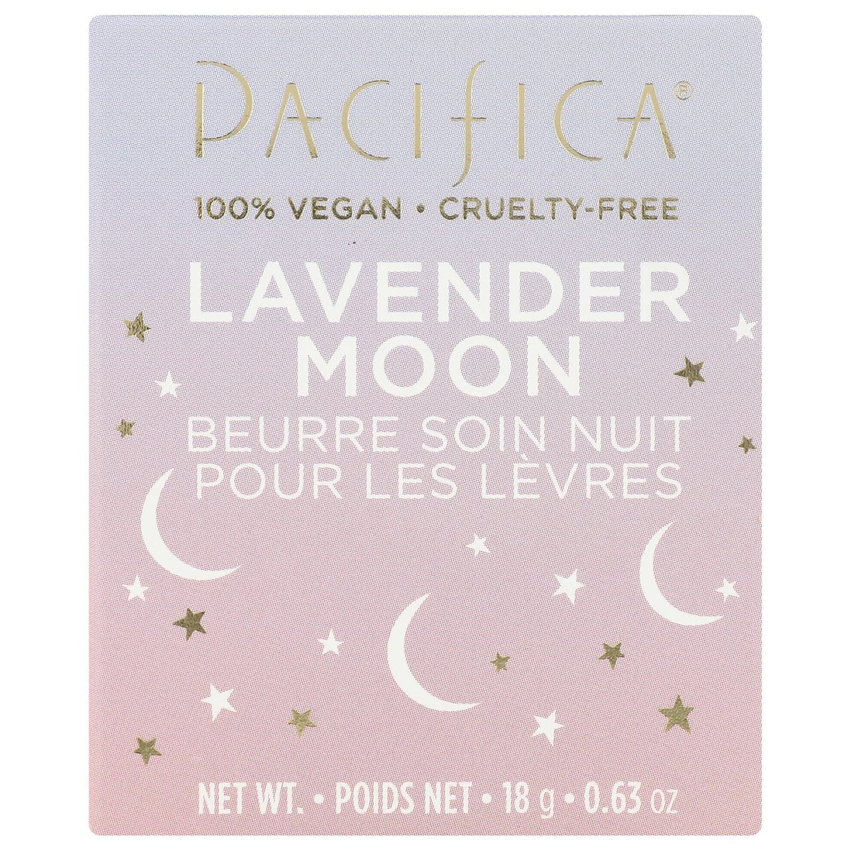 Pacifica Lavender Moon Lip Mask – Hydrating Bedtime Lip Treatment for Dry, Wrinkled Lips, Shea & Jojoba, Vegan Cruelty-Free Lip Repair, 0.63 Ounce