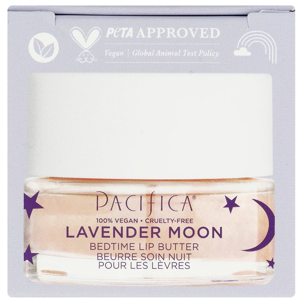 Pacifica Lavender Moon Lip Mask – Hydrating Bedtime Lip Treatment for Dry, Wrinkled Lips, Shea & Jojoba, Vegan Cruelty-Free Lip Repair, 0.63 Ounce