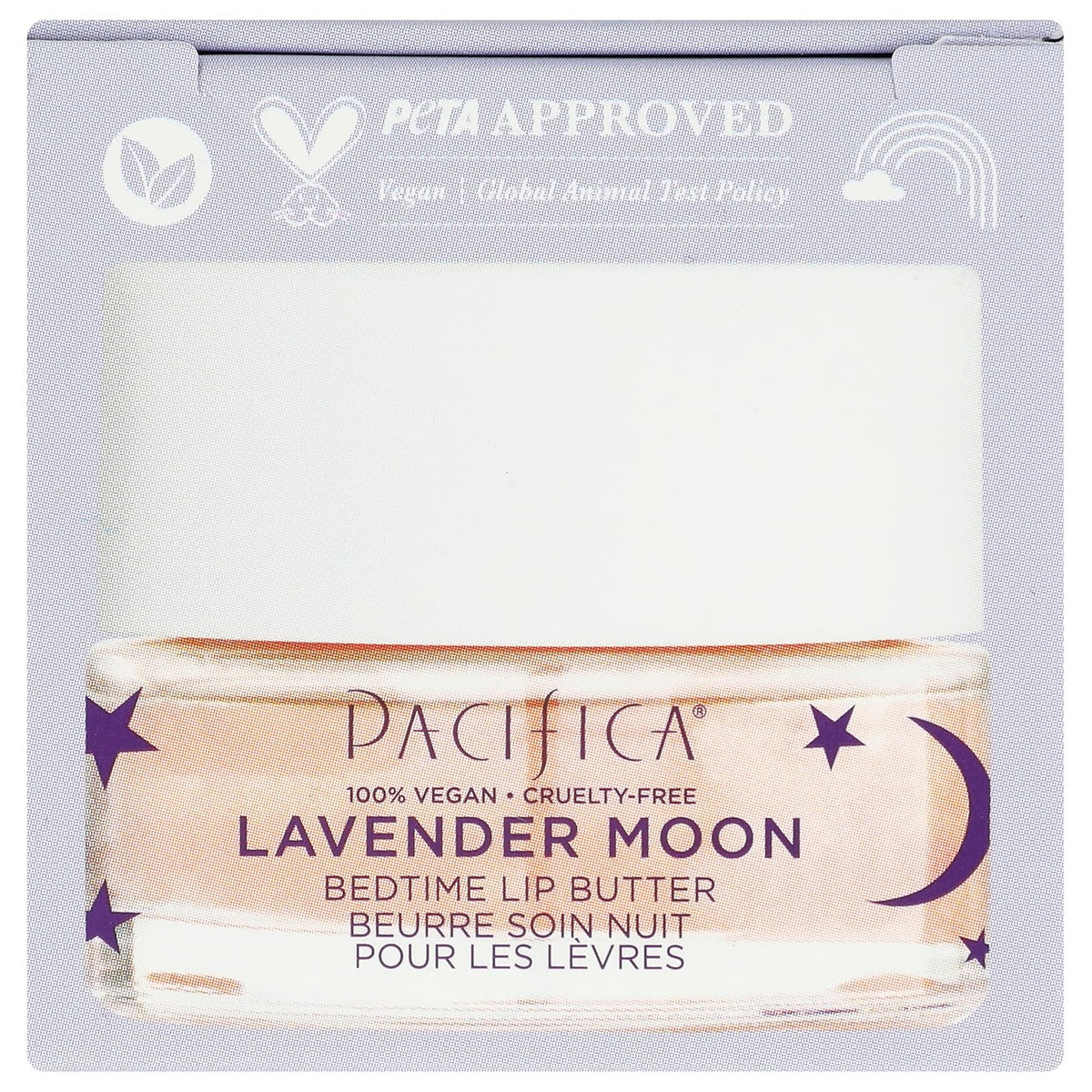 Pacifica Lavender Moon Lip Mask – Hydrating Bedtime Lip Treatment for Dry, Wrinkled Lips, Shea & Jojoba, Vegan Cruelty-Free Lip Repair, 0.63 Ounce
