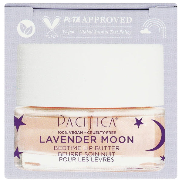 Pacifica Lavender Moon Lip Mask – Hydrating Bedtime Lip Treatment for Dry, Wrinkled Lips, Shea & Jojoba, Vegan Cruelty-Free Lip Repair, 0.63 Ounce