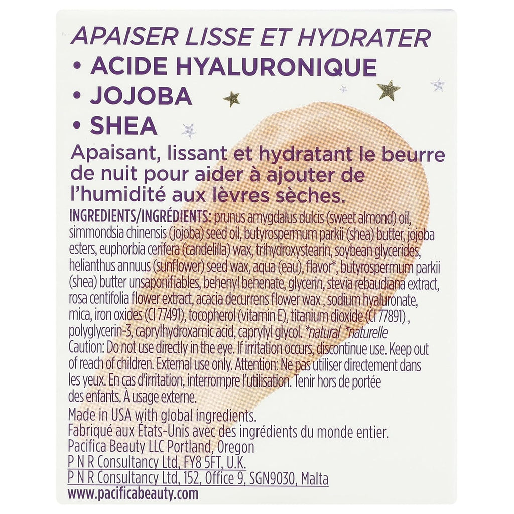 Pacifica Lavender Moon Lip Mask – Hydrating Bedtime Lip Treatment for Dry, Wrinkled Lips, Shea & Jojoba, Vegan Cruelty-Free Lip Repair, 0.63 Ounce