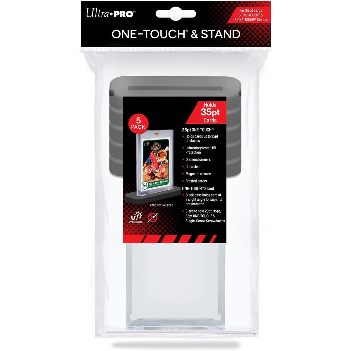 Ultra Pro 35PT UV ONE-TOUCH Magnetic Holders and Stands 5-Pack