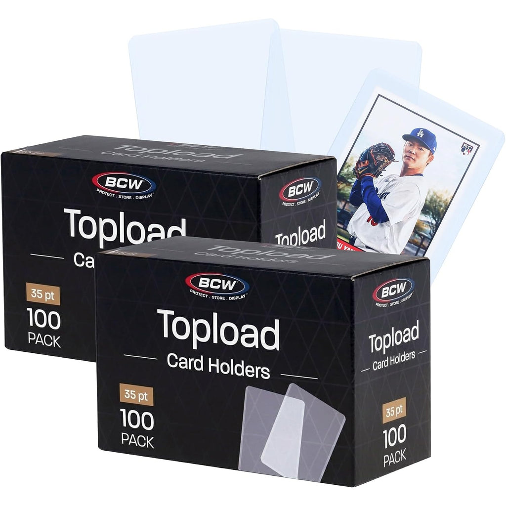 BCW 3x4 Standard Topload Card Holders for 35 Pt Trading Cards 200 ct