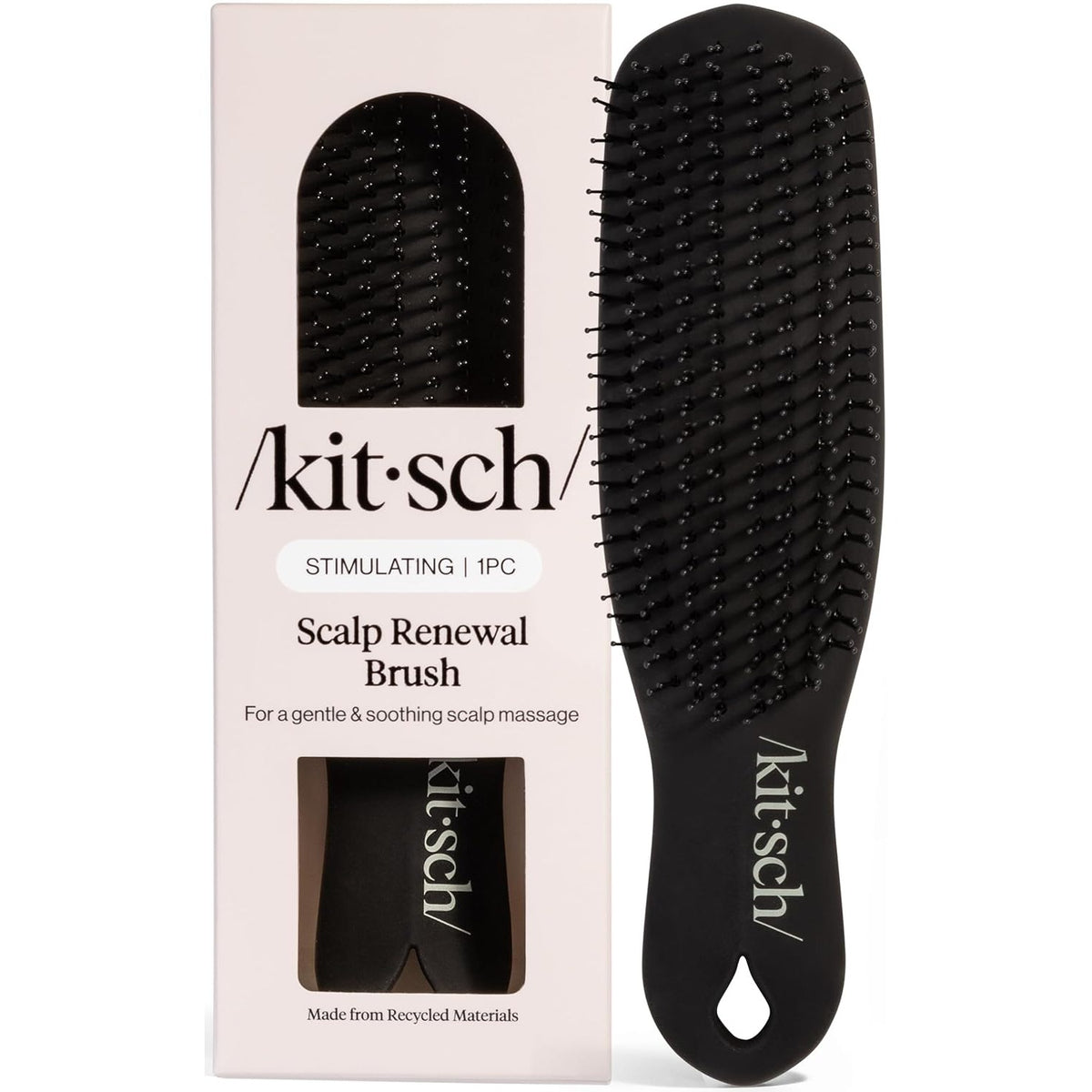 Kitsch Scalp Renewal Brush Hairbrush Scalp Massager Black