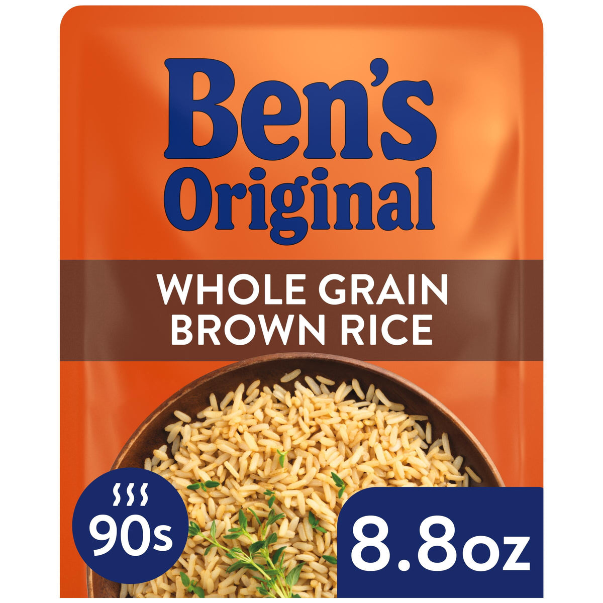 Ben's Original Ready Whole Grain Brown Rice, Easy Dinner Side, 8.8 Ounce Pouch