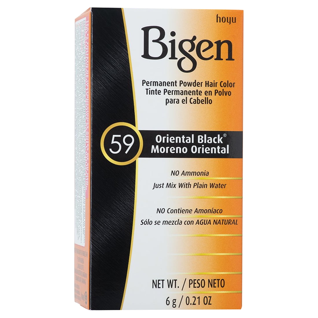Bigen Permanent Powder Hair Color, Oriental Black 59, Unisex, Adult