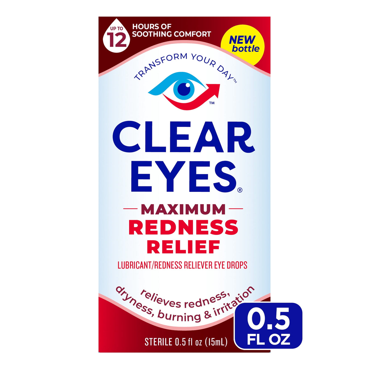 Clear Eyes Maximum Redness Relief Lubricant Augentropfen 0.5 fl oz