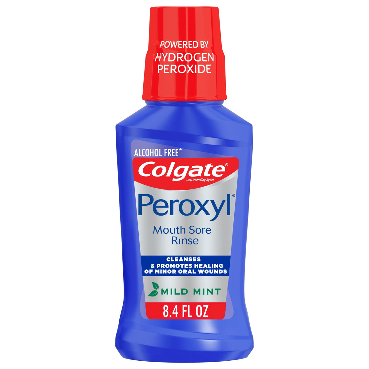 Colgate Peroxyl Alcohol Free Mouthwash and Mouth Sore Rinse, Mild Mint, 8.4 fl oz