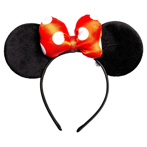Disney Minnie Mouse Red Polka Dot Bow Ears Fashion Headband