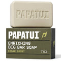 Papatui Men's Exfoliating and Hydrating Sulfate-Free Avocado Oil and Ceramides Bar Soap - Cedar Sport - 7oz