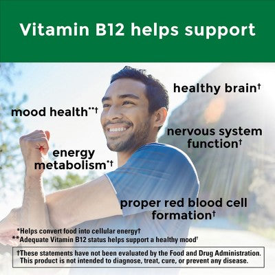 Nature Made Extra Strength Vitamin B12 3000 mcg, Energy Metabolism Support, B12 Vitamin Softgels, USP Verified - 60ct