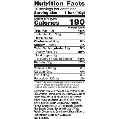 Nature Valley Peanut Butter Dark Chocolate Protein Chewy Bars - 14.2oz - 10ct: Gluten-Free, 10g Protein