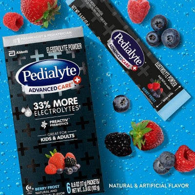Pedialyte AdvancedCare Plus Electrolyte Powder - Berry Frost - 6ct/3.6oz