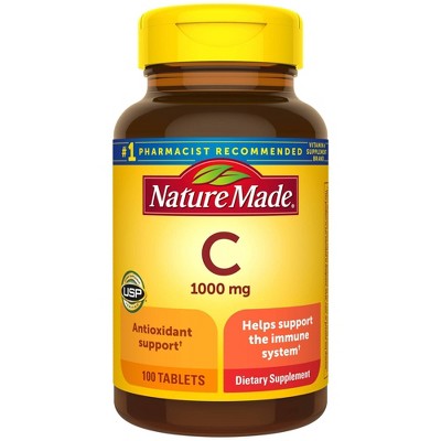 Nature Made Extra Strength Vitamin C 1000 mg Tablets, USP Verified - 100ct