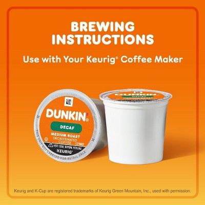 Dunkin' Dunkin' Decaf Medium Roast Coffee  - Keurig K-Cup Pods - 22ct