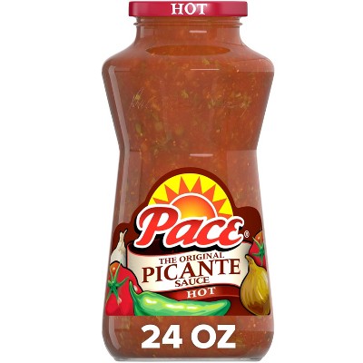 Pace Hot Picante Sauce 24oz: Gluten-Free, No Artificial Preservatives, Vegan