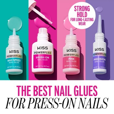 Kiss PowerFlex Brush On Ultra Hold Press On Nail Glue - 0.17oz
