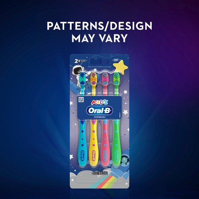 Oral-B Kids Soft Toothbrush with Space Designs - 4ct