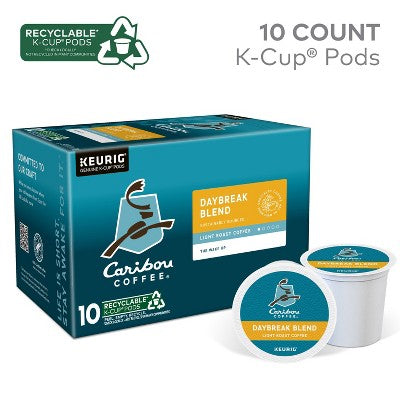 Caribou Coffee Daybreak Blend Light Roast Coffee Keurig K-Cup Coffee Pods