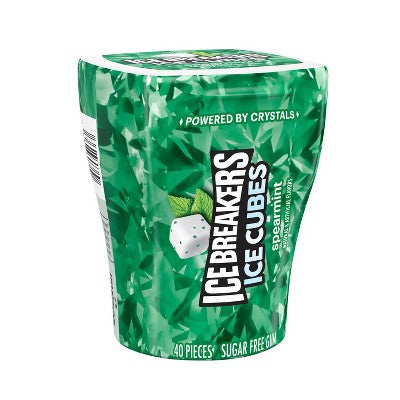 Ice Breakers Ice Cubes Spearmint Sugar Free Gum - 40ct