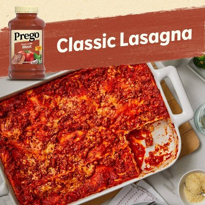 Prego Pasta Sauce Italian Tomato Sauce with Meat - 45oz: Gluten-Free, No Artificial Colors, No High Fructose Corn Syrup