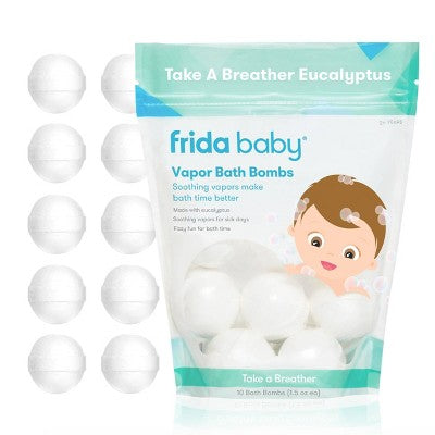 Frida Baby Vapor Bath Bombs - 10ct: Cold, Cough Or Flu Treatment, Eucalyptus Oil